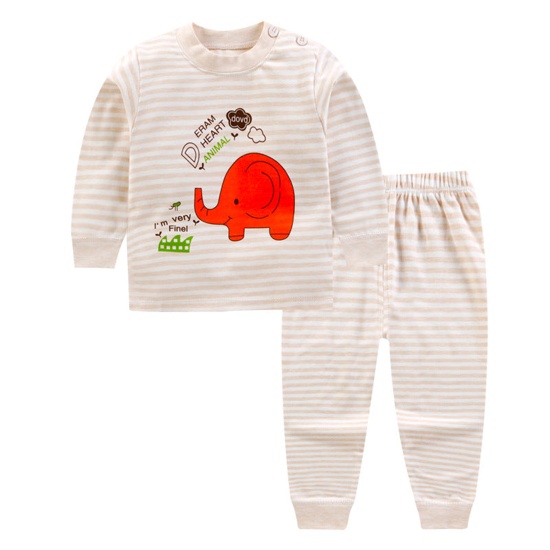 Spring & fall style infant children's clothing kidsintimatessuit baby pure cotton autumn clothes and long trousers for boys and girls colorful cotton home clothes
