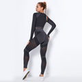 European and american seamless yoga outfit - shaping, quick-dry activewear set with butt-lifting, tight-fitting, striped, and cutout design - two-piece fitness leggings