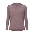new arrival: double-sided nude feel loose fit long sleeve women's slimming breathable minimalist training fitness yoga top ds010