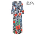 e-commerce:  &   new plus size summer printed maxi dress - african style plus size women's dress
