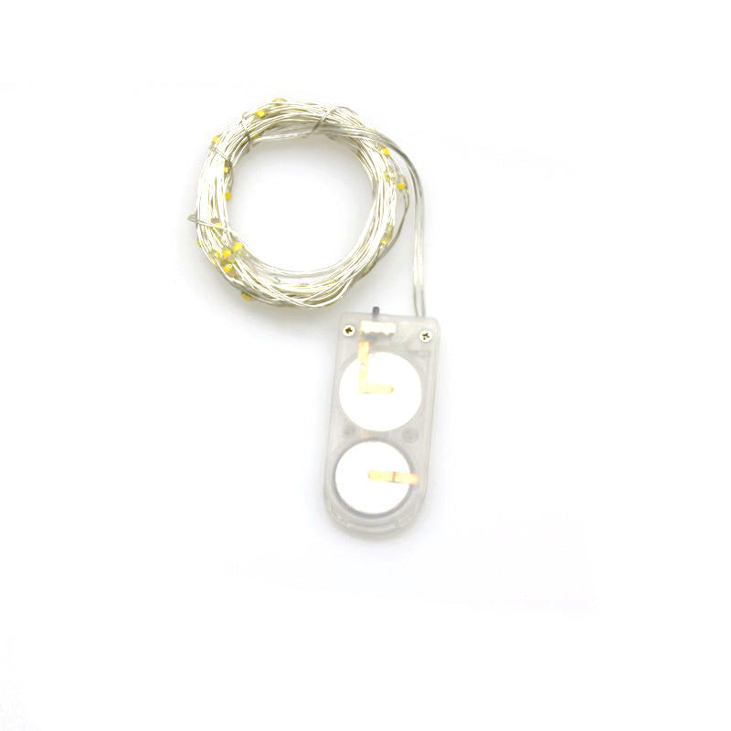 Factory direct sales LED copper wire light string, button battery box copper wire light flower gift holiday decoration star lantern