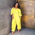 A6361: hot-selling women's fashion jumpsuit for cross-border e-commerce – european & american style,  trend, casual solid color, loose fit, drop shoulder