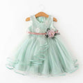 Girls' summer  korean style children's dress - sleeveless lace patchwork dress