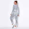 European and american seamless yoga outfit - shaping, quick-dry activewear set with butt-lifting, tight-fitting, striped, and cutout design - two-piece fitness leggings