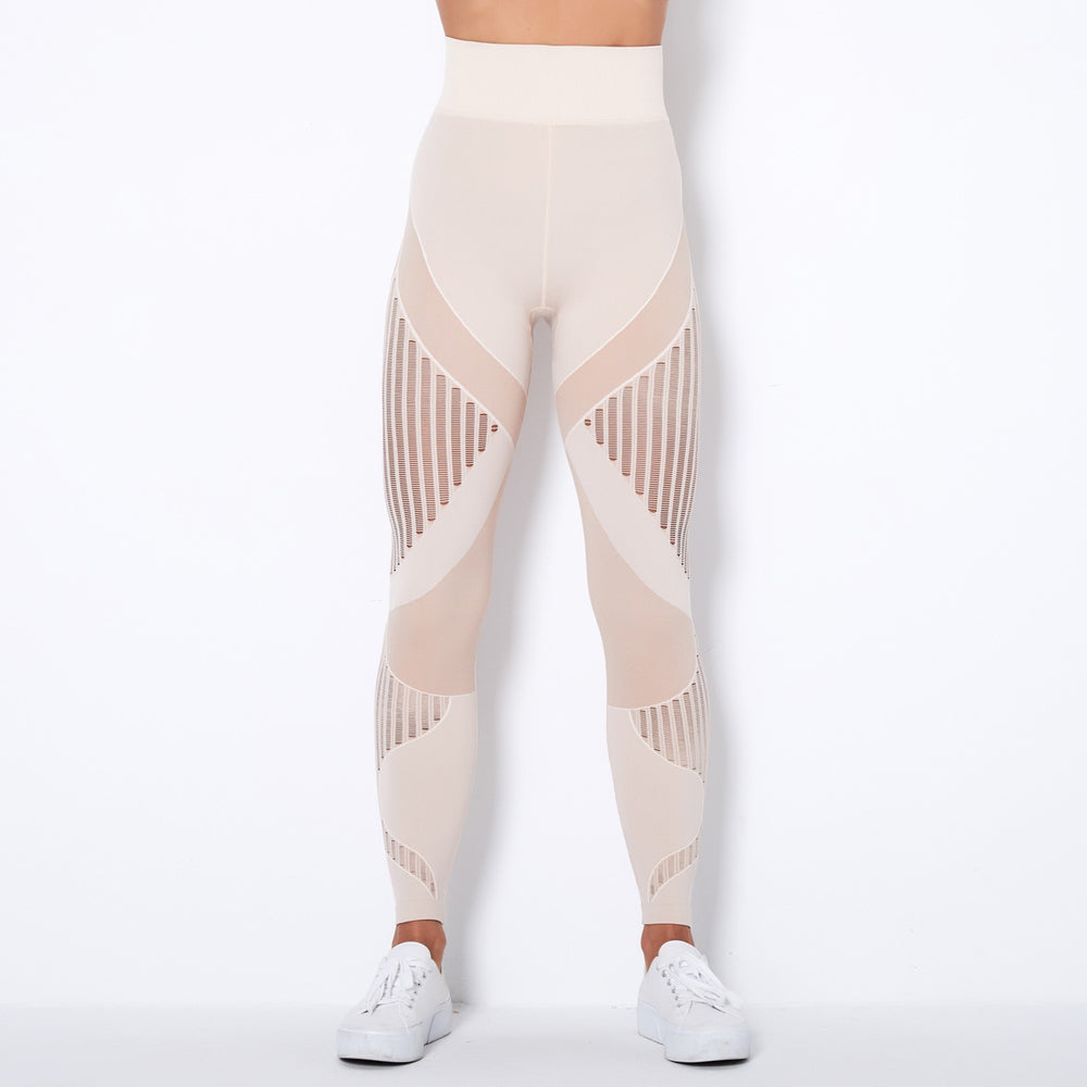 In stock! fashion cross-border seamless knittingsexystripes moisture-wicking yoga pants sports running fitness pants for women