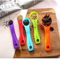 Factory direct stock: rainbow plastic measuring spoons - 5-piece set, seasoning spoons, baking tools