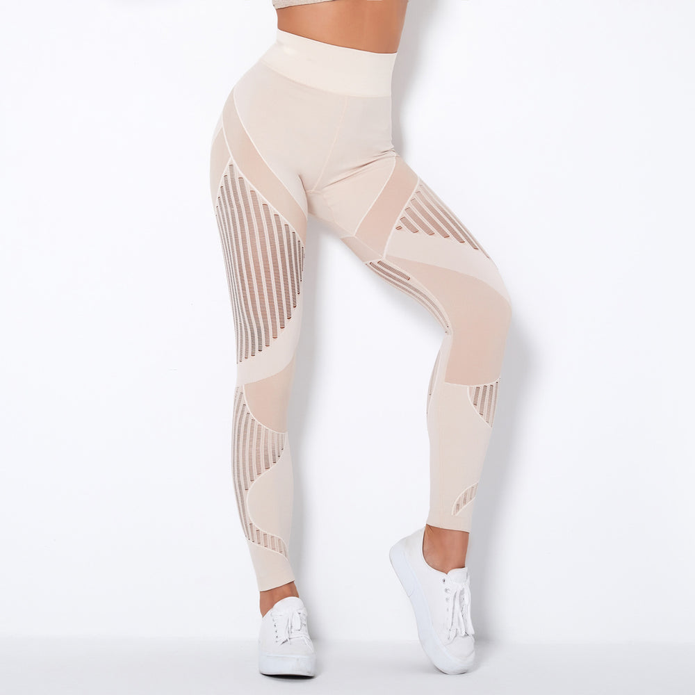 new arrival seamless knitting quick-drying cut out yoga fitness pants high waist butt lift tight sports yoga pants in stock