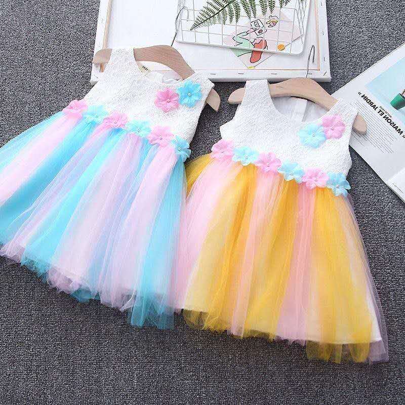 kids' summer rainbow tank dress - super stylish, direct from the manufacturer