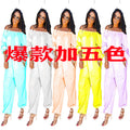 A6361: hot-selling women's fashion jumpsuit for cross-border e-commerce – european & american style,  trend, casual solid color, loose fit, drop shoulder