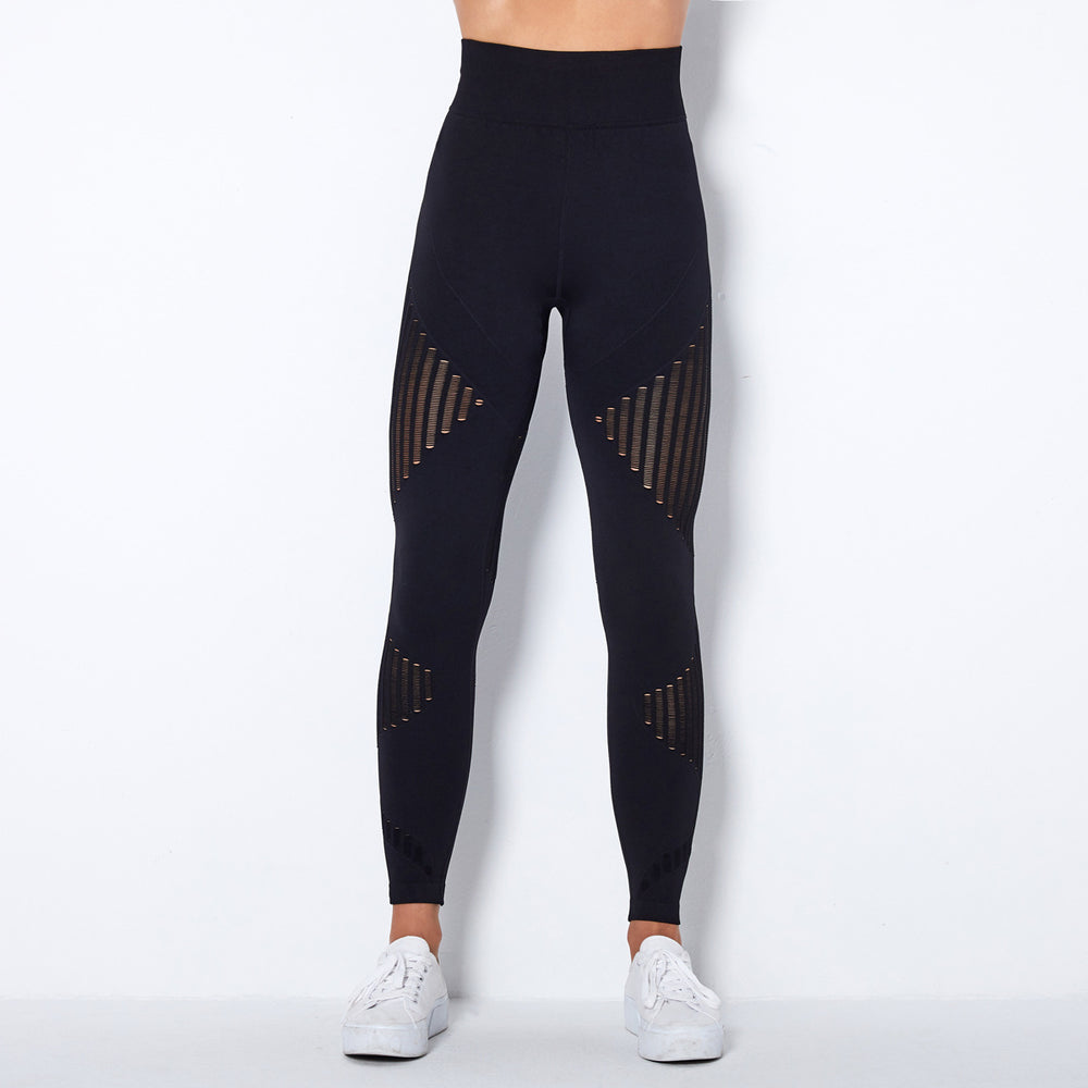 In stock! fashion cross-border seamless knittingsexystripes moisture-wicking yoga pants sports running fitness pants for women