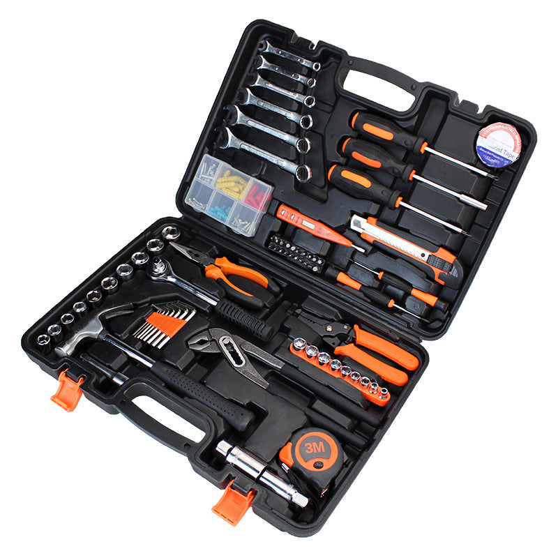 Large sample 72-piece set toolbox, carbon steel car toilet hardware tool sleeve set 604-72
