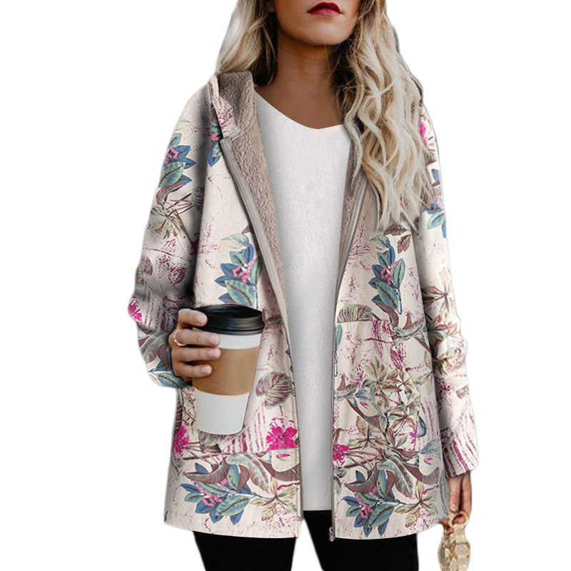 Ebay  best selling cotton clothes women's hooded outwearstuffedsweatshirt cross-border fashion printing tops women's clothing