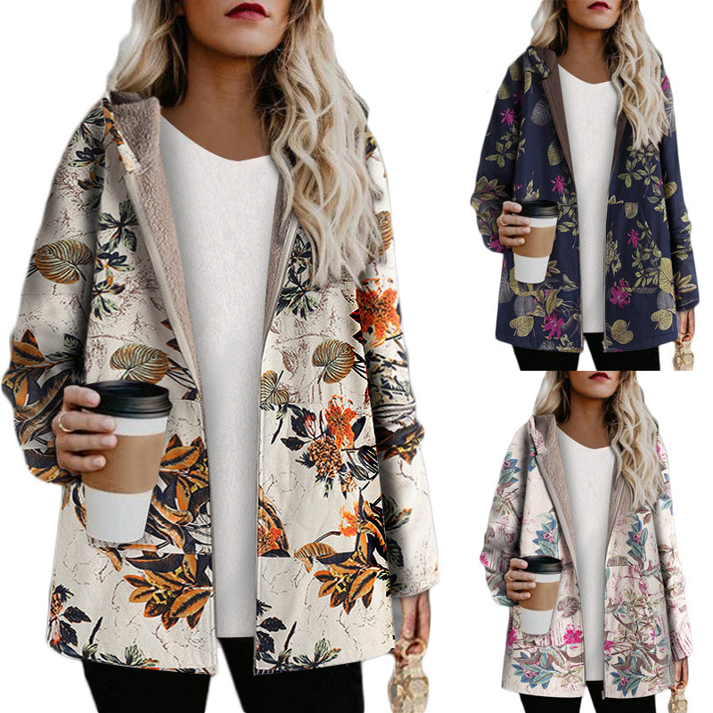 Ebay  best selling cotton clothes women's hooded outwearstuffedsweatshirt cross-border fashion printing tops women's clothing