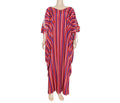 new plus size african women's vertical striped v-neck sexy loose fit cuffed sleeve tie-up  dress