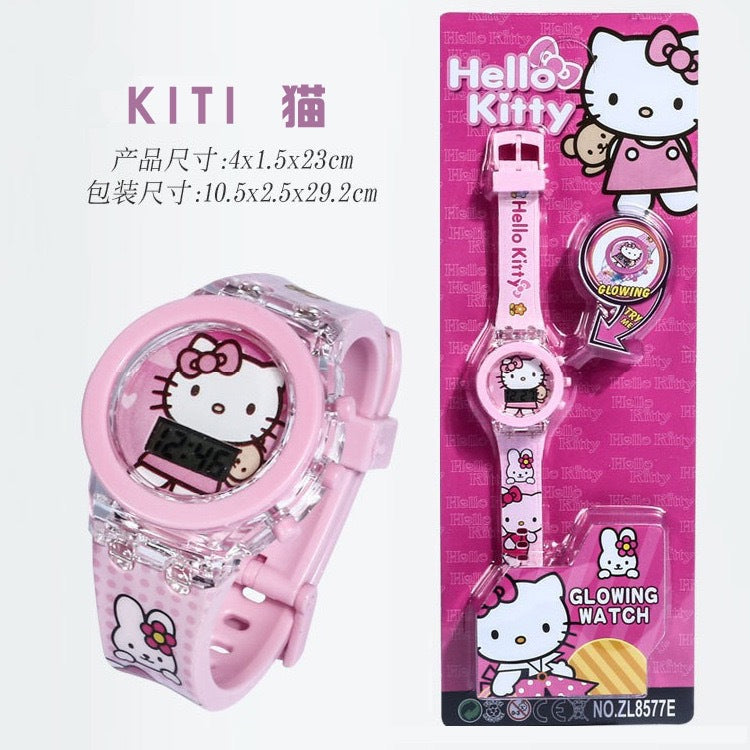 Hot-selling children's cartoon watches for export: cute light-up baby toy watches for girls and boys - exquisite electronic watches