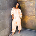 A6361: hot-selling women's fashion jumpsuit for cross-border e-commerce – european & american style,  trend, casual solid color, loose fit, drop shoulder