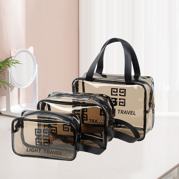 Internet celebrity pvc beach waterproof toilet bag, large-capacity travel storage bag, portable portable transparent cosmetic bag