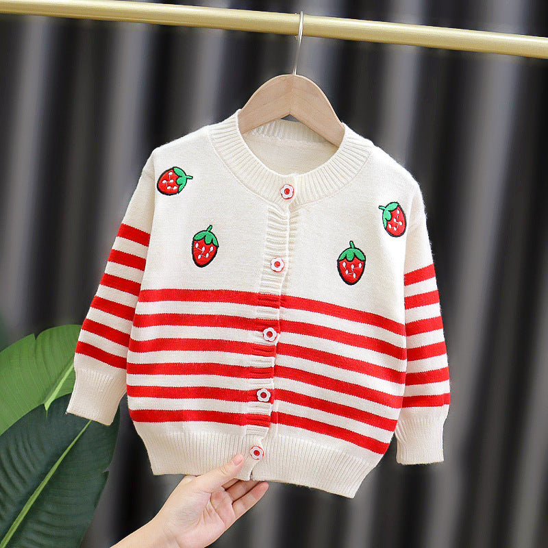 Girls' trendy outfit set: 2020 new style baby girl knitted cardigan and tulle skirt princess two-piece set