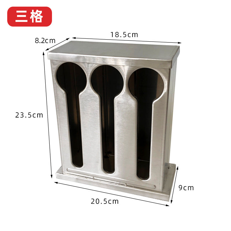 Square stainless steel ladle holder with lid - stainless steel spoon organizer - ladle box - spoon rest - commercial grade for restaurants and cafes