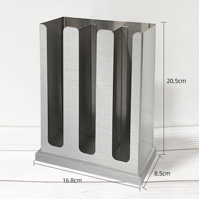 Square stainless steel ladle holder with lid - stainless steel spoon organizer - ladle box - spoon rest - commercial grade for restaurants and cafes