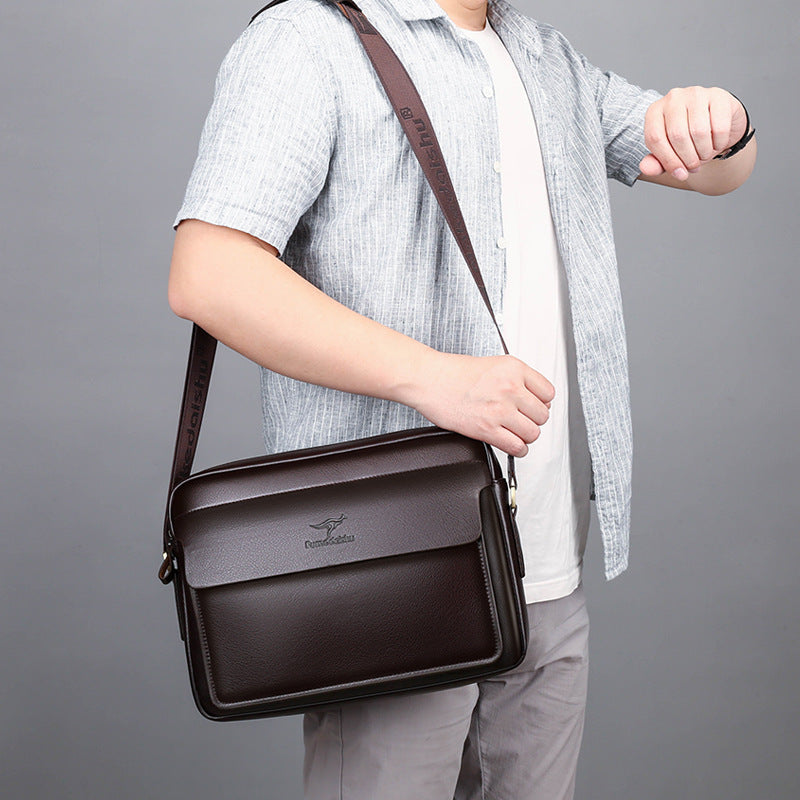 Bonnis Kangaroo New Men's Shoulder Bag Horizontal Business Casual Waterproof Men's Bag Crossbody Bag Wholesale Manufacturer