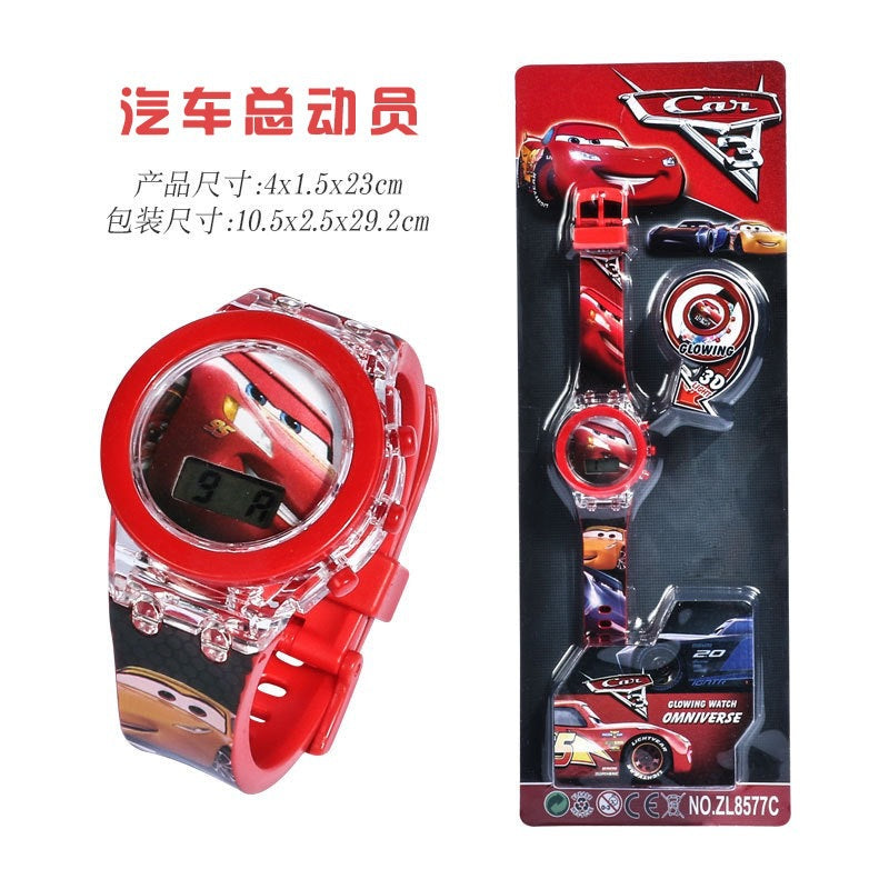 Hot-selling children's cartoon watches for export: cute light-up baby toy watches for girls and boys - exquisite electronic watches