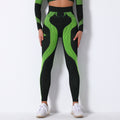 Amazon fashionhigh waist butt lift stretch tight yoga pants seamless knittingstripes peach butt lift yoga pants