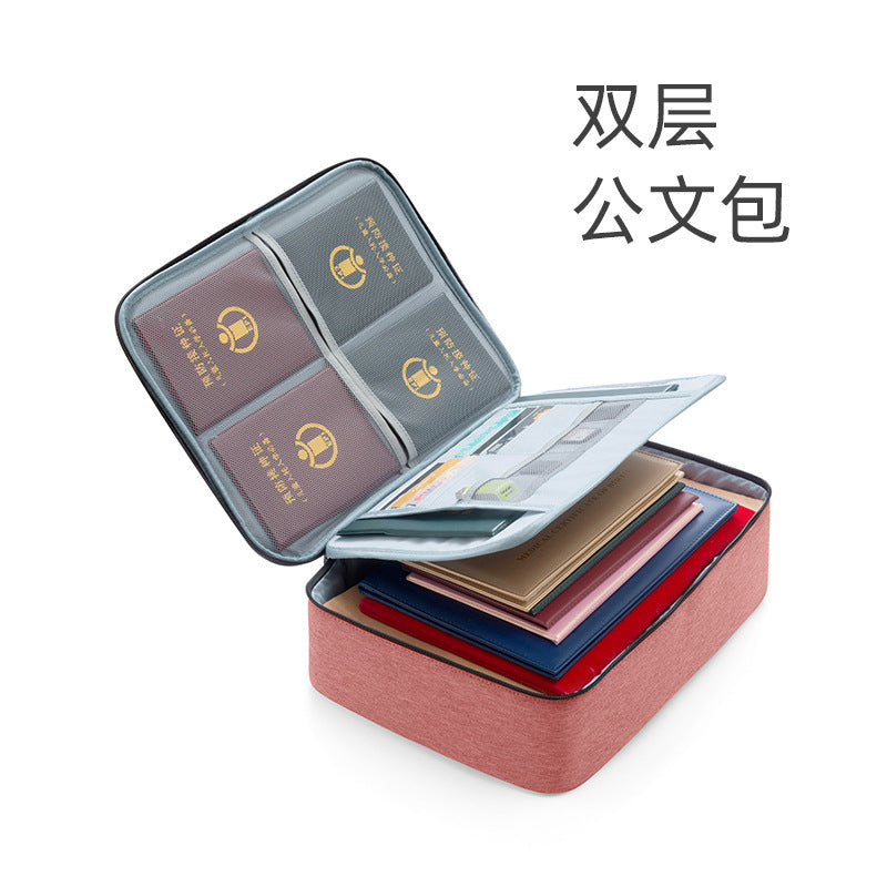 Invit.l Document Storage Bag Household Multi-layer Large Capacity Multifunctional Certificate Document Passport Card Bag Organizing Box
