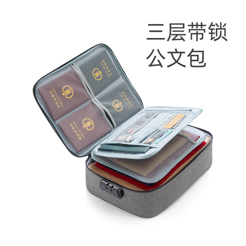 Invit.l Document Storage Bag Household Multi-layer Large Capacity Multifunctional Certificate Document Passport Card Bag Organizing Box
