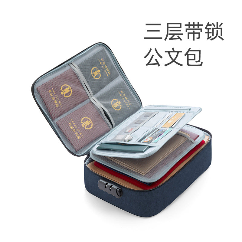 Invit.l Document Storage Bag Household Multi-layer Large Capacity Multifunctional Certificate Document Passport Card Bag Organizing Box