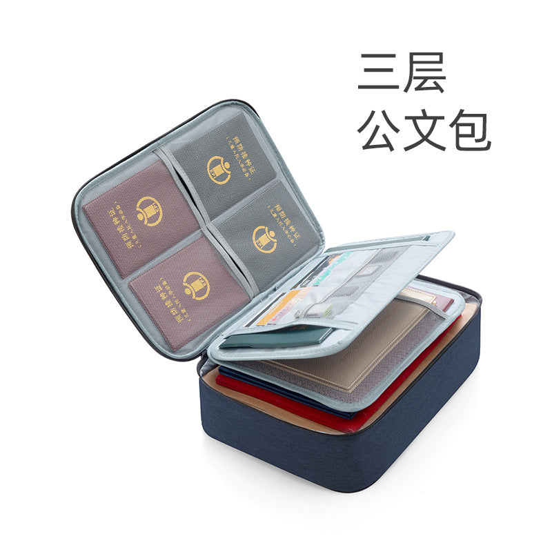Invit.l Document Storage Bag Household Multi-layer Large Capacity Multifunctional Certificate Document Passport Card Bag Organizing Box