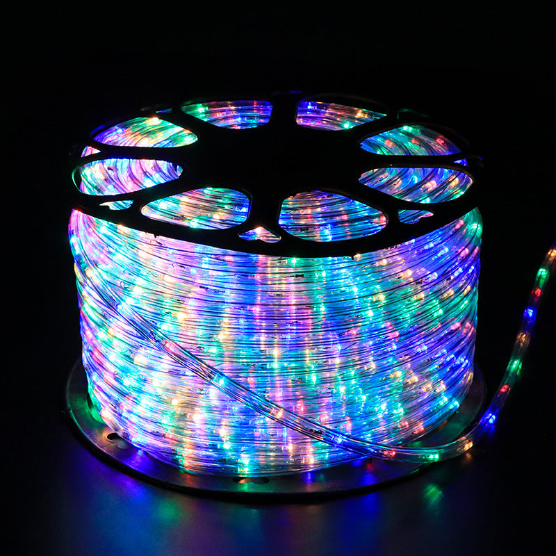 LED flexible light with round three-wire LED light string rainbow tube luminous light outdoor waterproof lighting flat three-wire modeling light