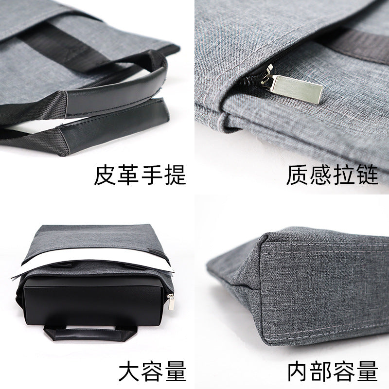 Large capacity three-layer briefcase - business office bag, conference bag, document file bag, executive bag with custom logo printing
