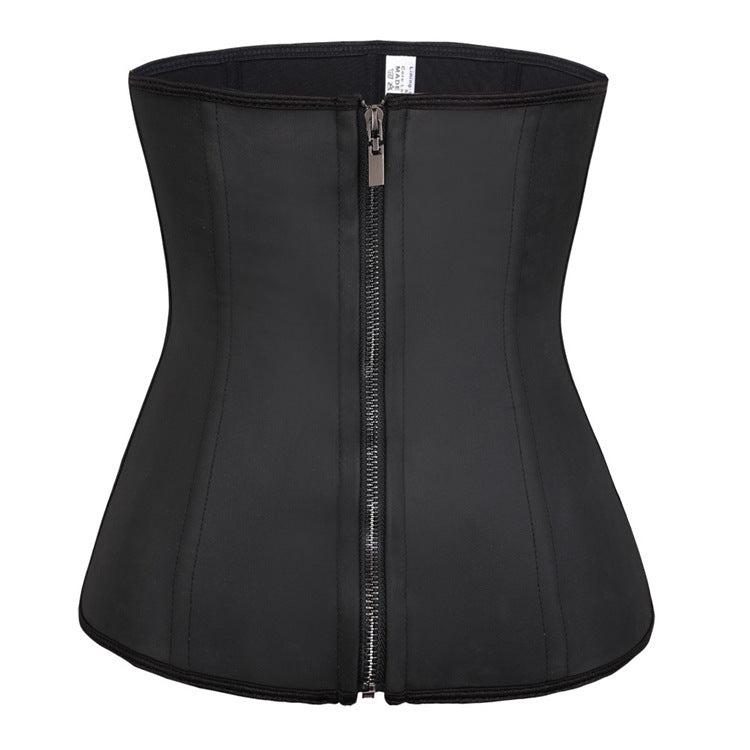 Rubber style 9 steel ribs waist clip girdle with 3-breasted waistband   cross-border supply slim waist