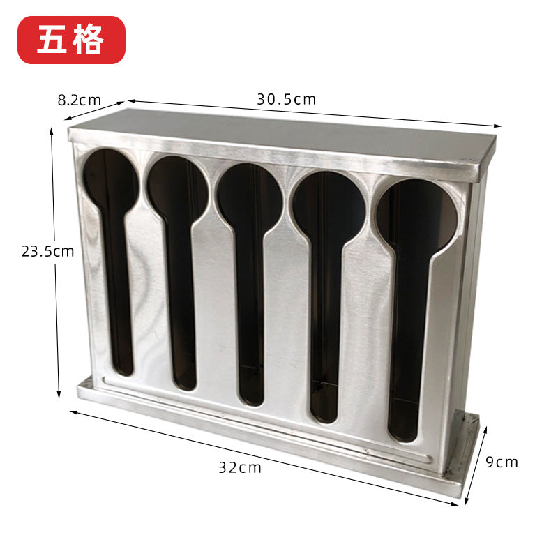 Square stainless steel ladle holder with lid - stainless steel spoon organizer - ladle box - spoon rest - commercial grade for restaurants and cafes
