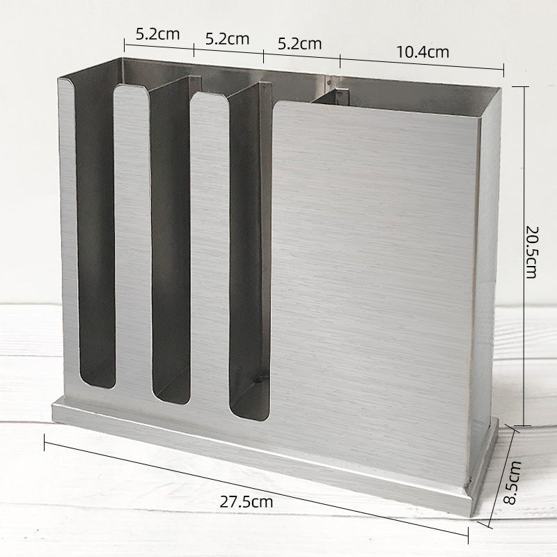 Square stainless steel ladle holder with lid - stainless steel spoon organizer - ladle box - spoon rest - commercial grade for restaurants and cafes