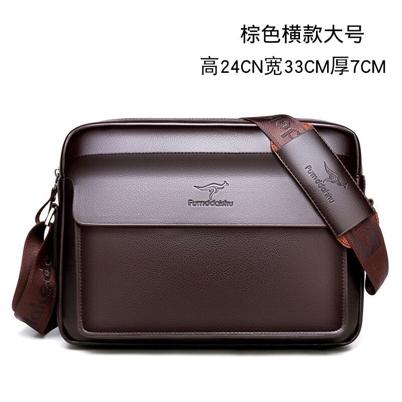 Bonnis Kangaroo New Men's Shoulder Bag Horizontal Business Casual Waterproof Men's Bag Crossbody Bag Wholesale Manufacturer