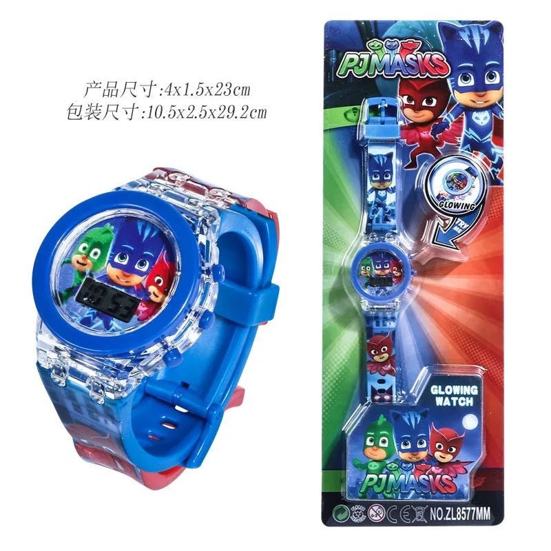 Hot-selling children's cartoon watches for export: cute light-up baby toy watches for girls and boys - exquisite electronic watches