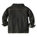 children's outerwear, new autumn and winter styles, european and american fashion, two-tone denim jacket for boys and girls, korean style casual top
