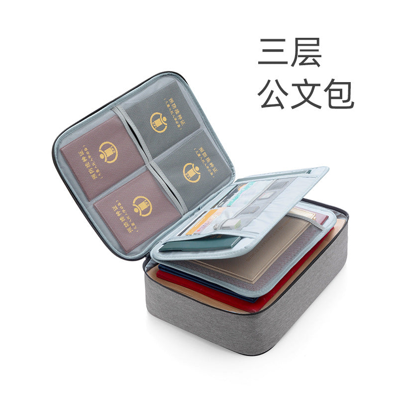 Invit.l Document Storage Bag Household Multi-layer Large Capacity Multifunctional Certificate Document Passport Card Bag Organizing Box