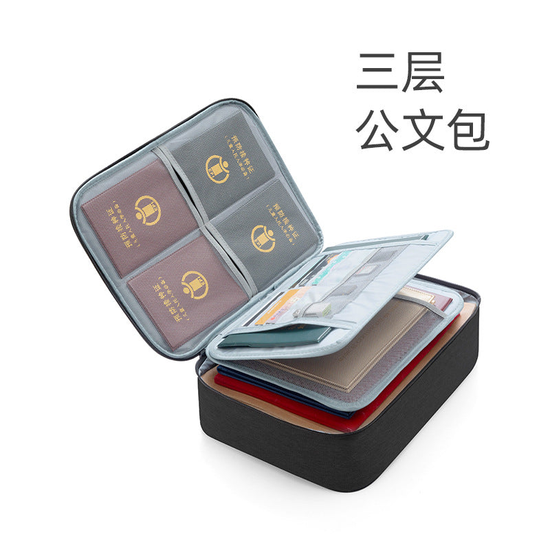 Invit.l Document Storage Bag Household Multi-layer Large Capacity Multifunctional Certificate Document Passport Card Bag Organizing Box