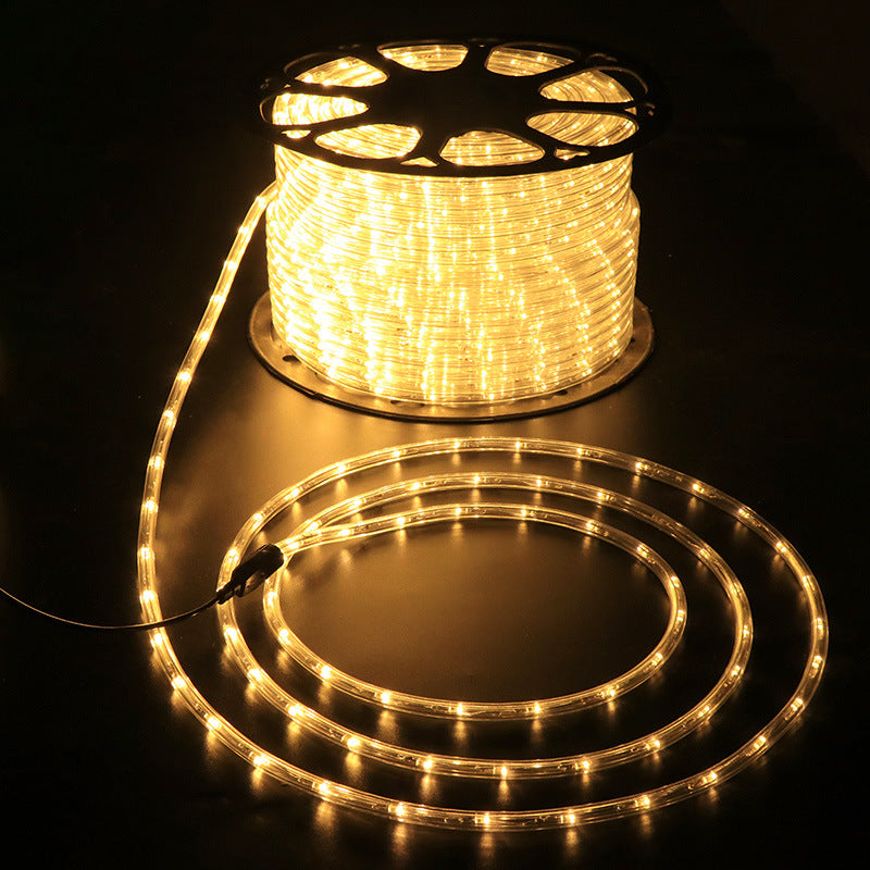 LED flexible light with round three-wire LED light string rainbow tube luminous light outdoor waterproof lighting flat three-wire modeling light