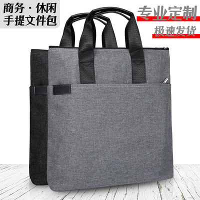 Large capacity three-layer briefcase - business office bag, conference bag, document file bag, executive bag with custom logo printing