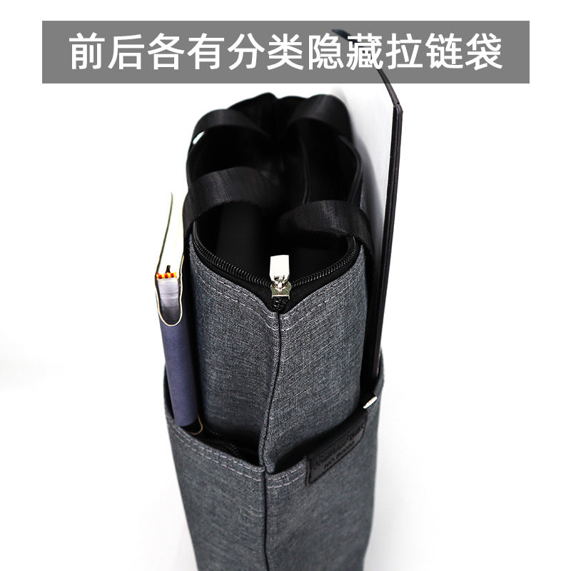 Large capacity three-layer briefcase - business office bag, conference bag, document file bag, executive bag with custom logo printing