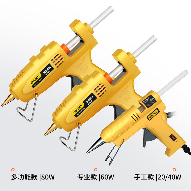 Deli hot melt glue gun high viscosity sol stick 7-11mm kindergarten children's handmade heat capacity gun household hot melt glue grab