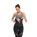 Rubber style 9 steel ribs waist clip girdle with 3-breasted waistband   cross-border supply slim waist