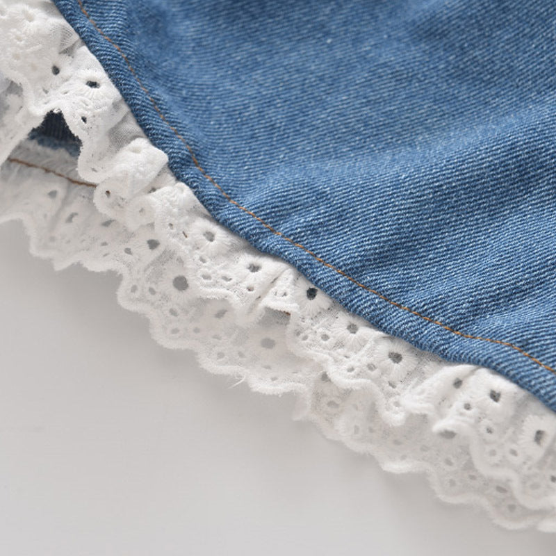Girls' denim shorts - korean style, trendy & chic, lightweight hot pants for summer, versatile outerwear, perfect for mid-to-large children