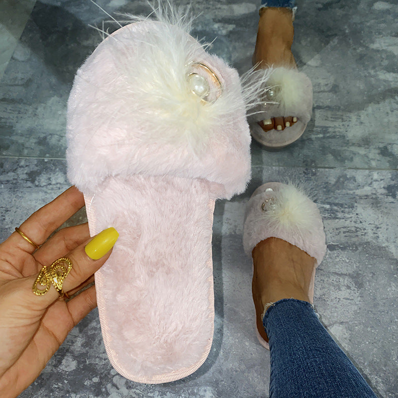 2024 autumn/winter fashion korean style indoor plush slippers - warm, cozy, and trendy women's home shoes