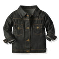 children's outerwear, new autumn and winter styles, european and american fashion, two-tone denim jacket for boys and girls, korean style casual top