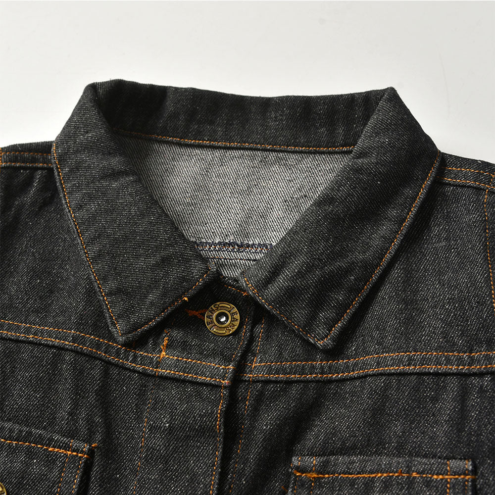 children's outerwear, new autumn and winter styles, european and american fashion, two-tone denim jacket for boys and girls, korean style casual top